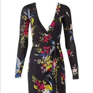 Diane Von Furstenberg Julian Banded Wrap Dress - Floral